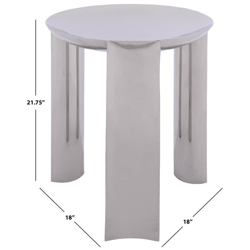 Safavieh Mander Metal Accent Table in Silver