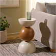 Safavieh Preston Iron Accent Table in Mustard / Ivory