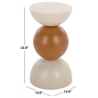 Safavieh Preston Iron Accent Table in Mustard / Ivory