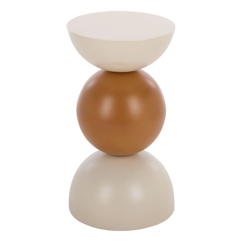 Safavieh Preston Iron Accent Table in Mustard / Ivory