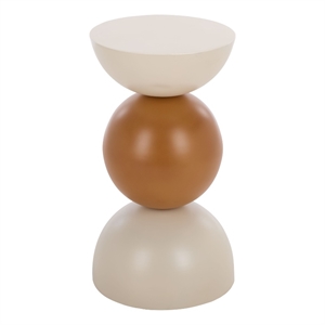 Safavieh Preston Iron Accent Table in Mustard / Ivory