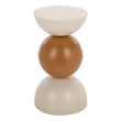 Safavieh Preston Iron Accent Table in Mustard / Ivory