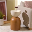 Safavieh Tuleen Iron Accent Table in Mustard / Ivory