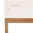 Safavieh Zinaida Marble and Wood Accent Table in White / Natural