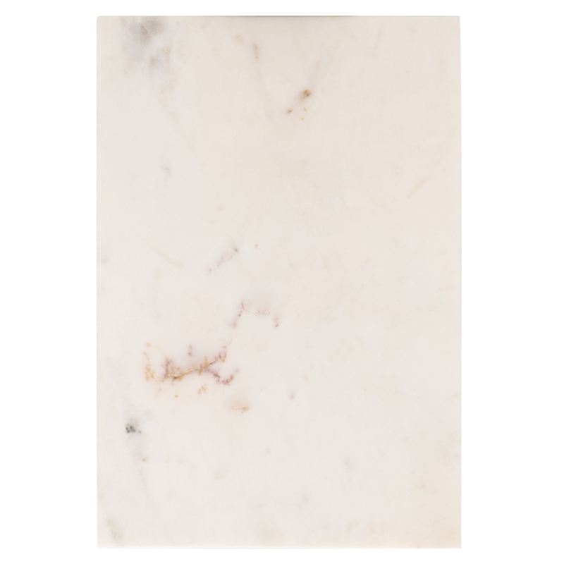 Safavieh Zinaida Marble and Wood Accent Table in White / Natural