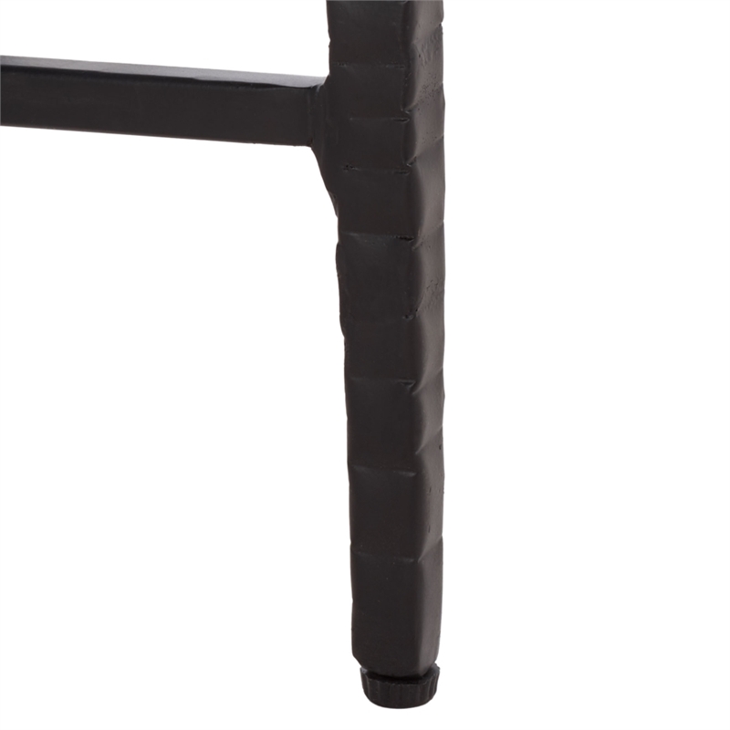Safavieh Yaroslava Marble and Iron Accent Table in Gray / Black