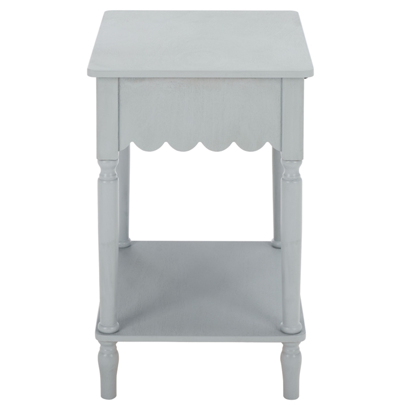 Safavieh Haven 1 Wood Top Drawer Accent Table in Gray