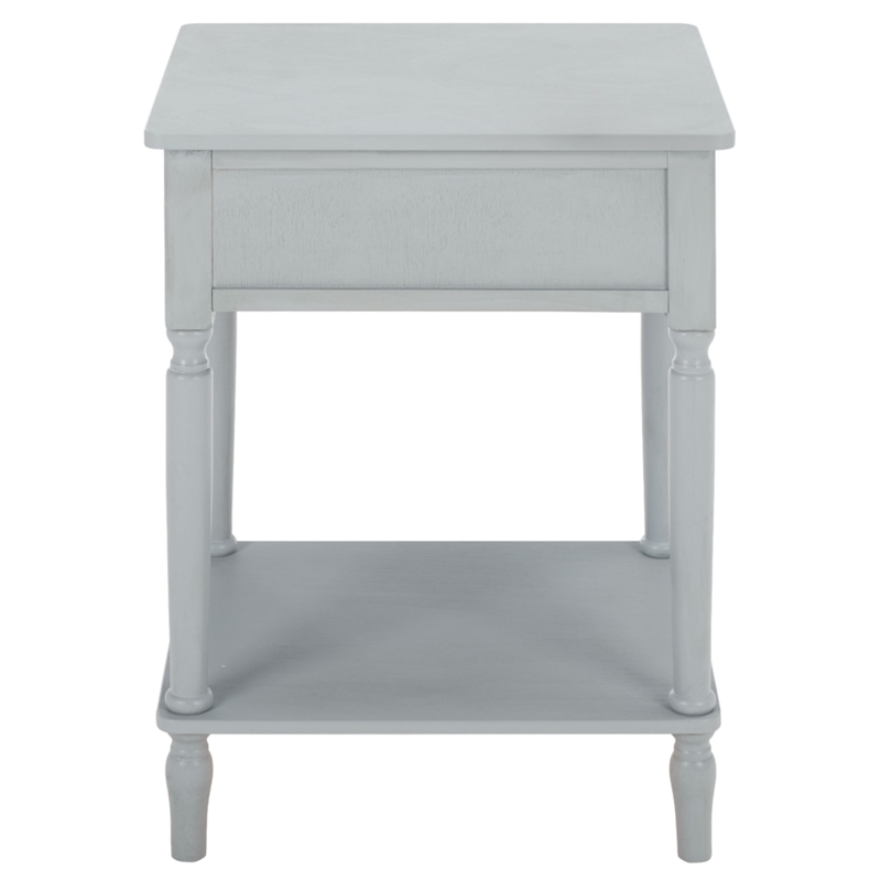 Safavieh Haven 1 Wood Top Drawer Accent Table in Gray