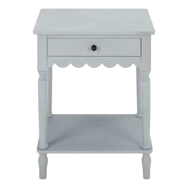 Safavieh Haven 1 Wood Top Drawer Accent Table in Gray