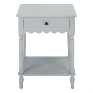 Safavieh Haven 1 Wood Top Drawer Accent Table in Gray