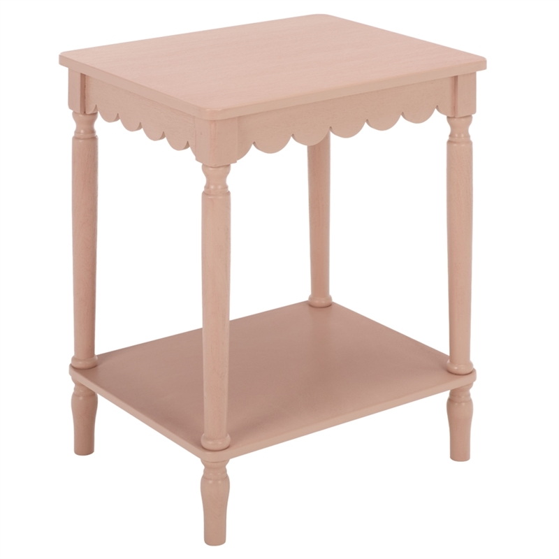 Safavieh Haven Wood Accent Table in Pink