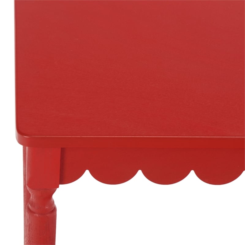 Safavieh Haven Wood Accent Table in Red
