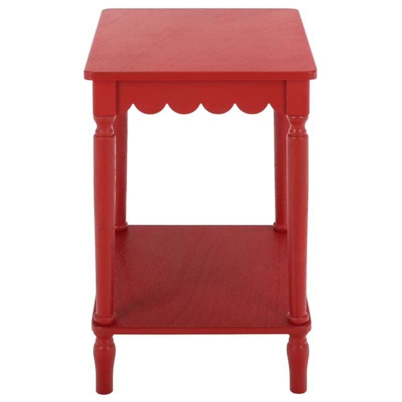 Safavieh Haven Wood Accent Table in Red