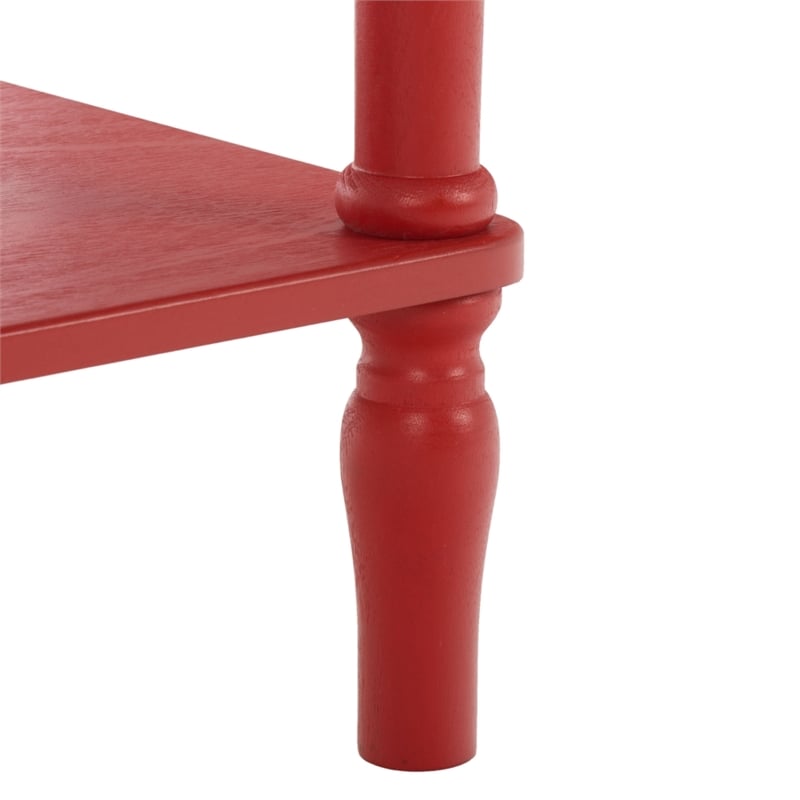 Safavieh Haven Wood Accent Table in Red