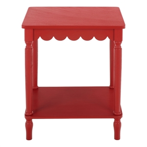 Safavieh Haven Wood Accent Table in Red