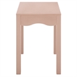 Safavieh Litith Square Wave Wood Accent Table in Pink