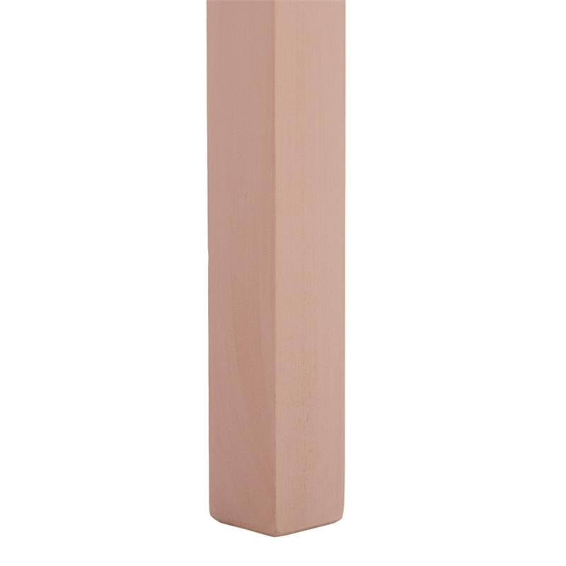 Safavieh Litith Square Wave Wood Accent Table in Pink