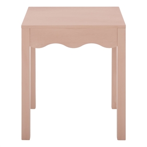 Safavieh Litith Square Wave Wood Accent Table in Pink