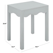 Safavieh Litith Square Wave Wood Accent Table in Gray