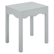 Safavieh Litith Square Wave Wood Accent Table in Gray