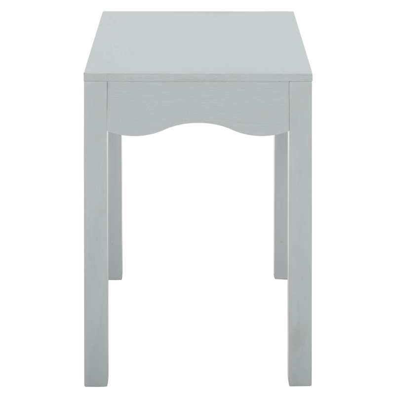 Safavieh Litith Square Wave Wood Accent Table in Gray