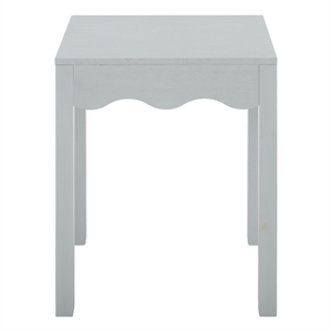 Safavieh Litith Square Wave Wood Accent Table in Gray