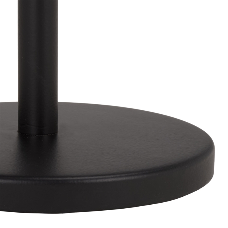 Safavieh Daxton Round Iron and Marble Drink Accent Table in White / Black