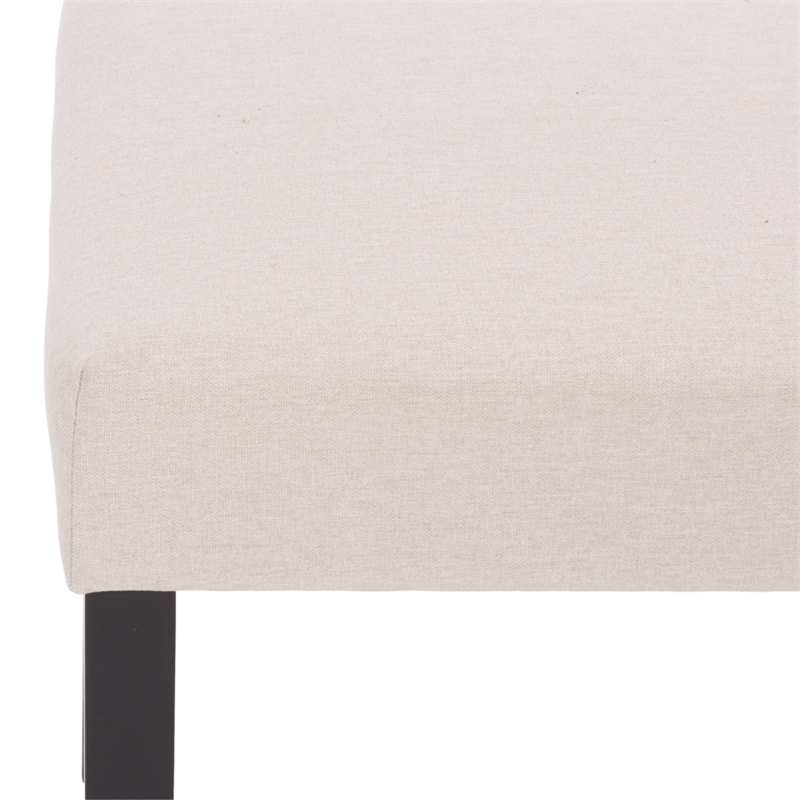Safavieh Parkside Wood and Fabric Dining Bench in Cream / Black