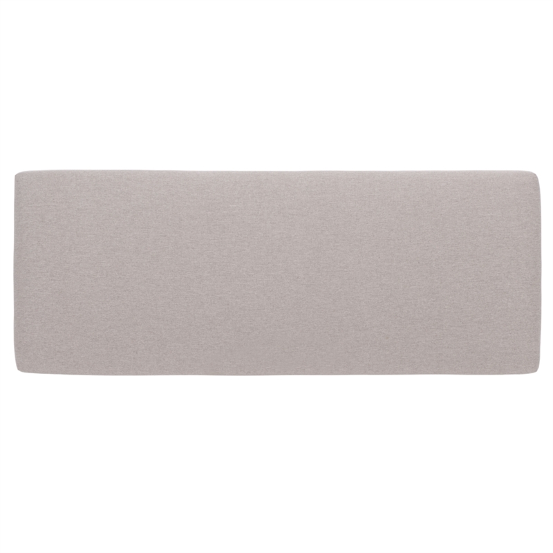 Safavieh Parkside Wood and Fabric Dining Bench in Light Gray / Black