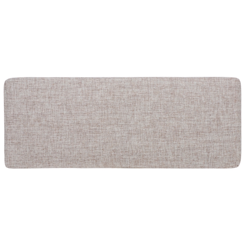 Safavieh Parkside Wood and Fabric Dining Bench in Tan / Black