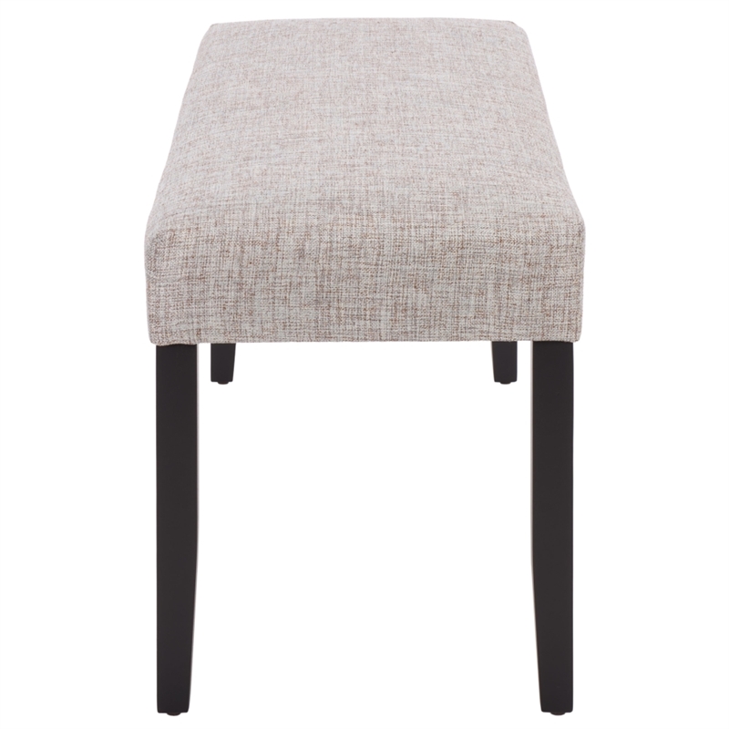 Safavieh Parkside Wood and Fabric Dining Bench in Tan / Black