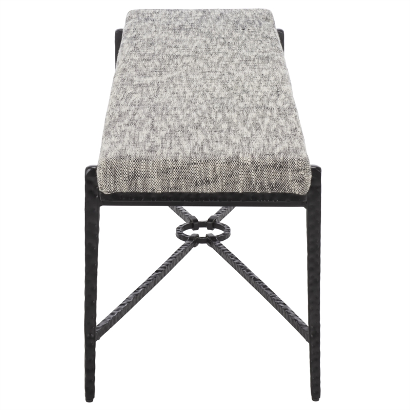 Safavieh Zhanna Iron Bench Cushion in Navy / Black