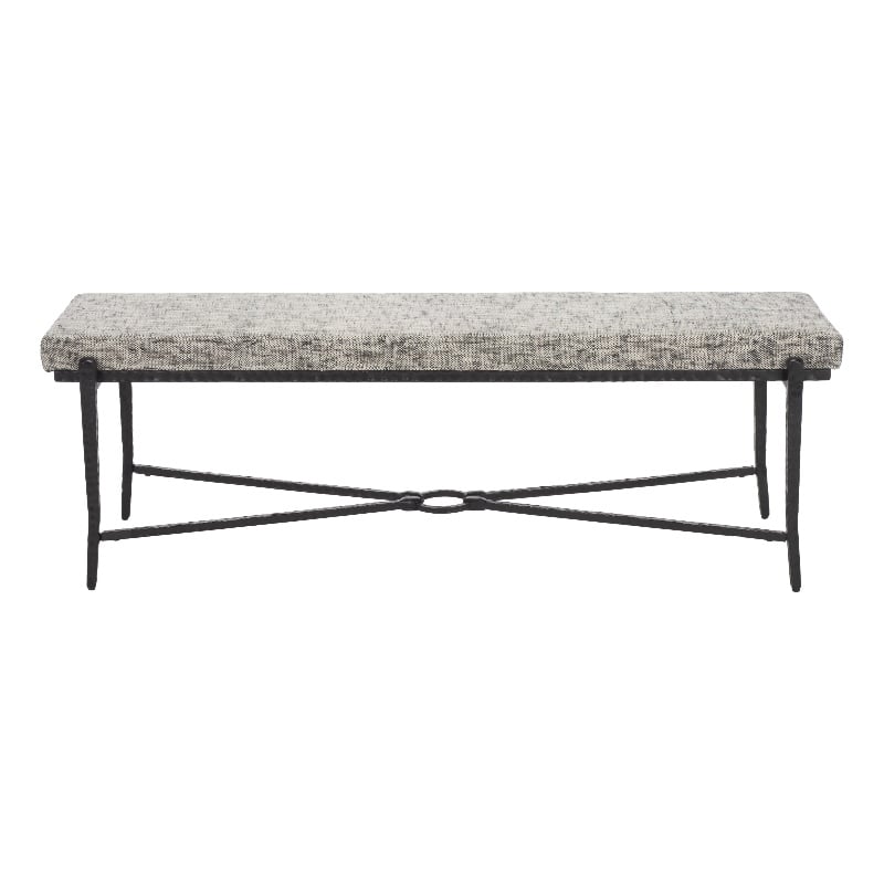 Safavieh Zhanna Iron Bench Cushion in Navy / Black