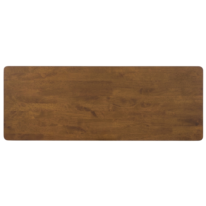 Safavieh Tevin Wood Bench in Walnut