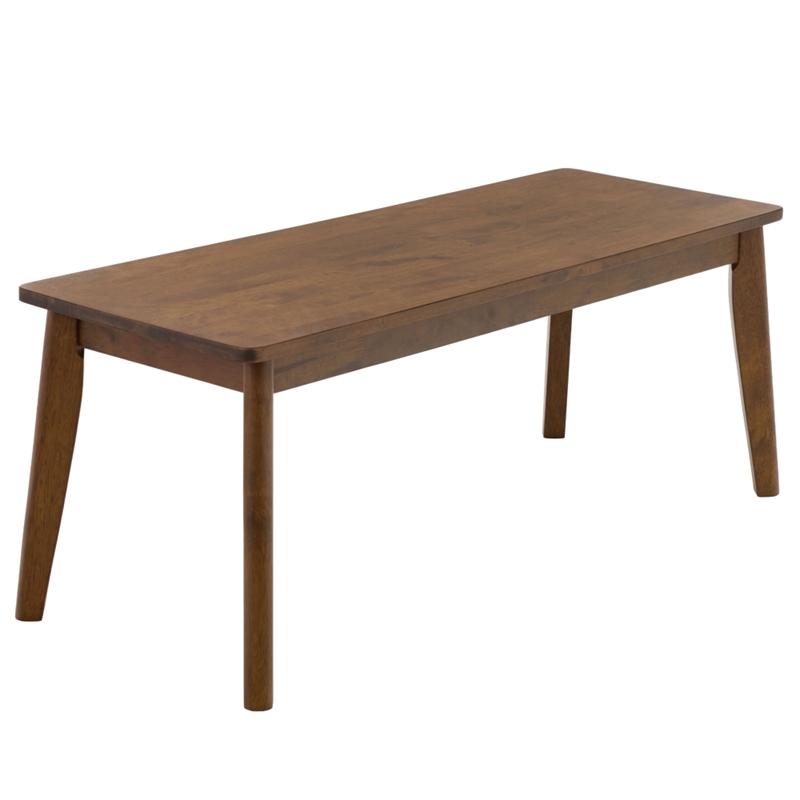 Safavieh Tevin Wood Bench in Walnut