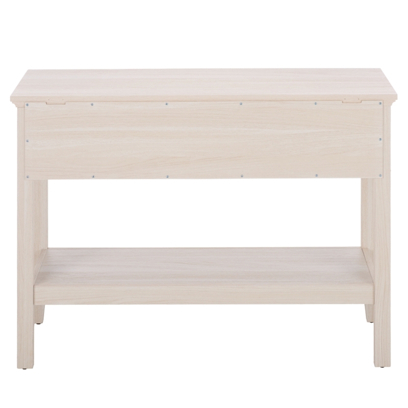 Safavieh Sondra 2 Drawer 1 Shelf Wood Console in Light Oak
