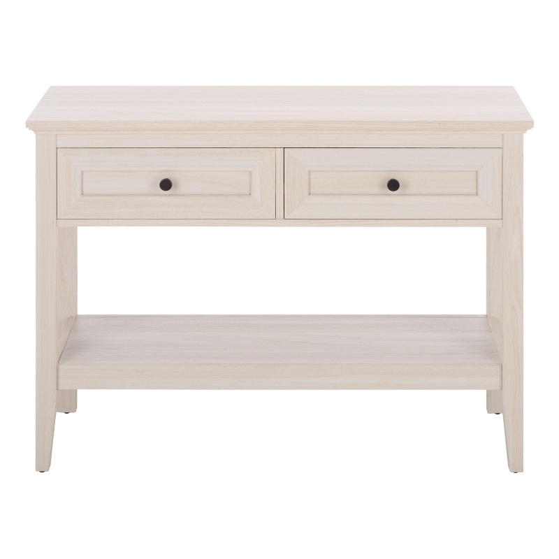 Safavieh Sondra 2 Drawer 1 Shelf Wood Console in Light Oak