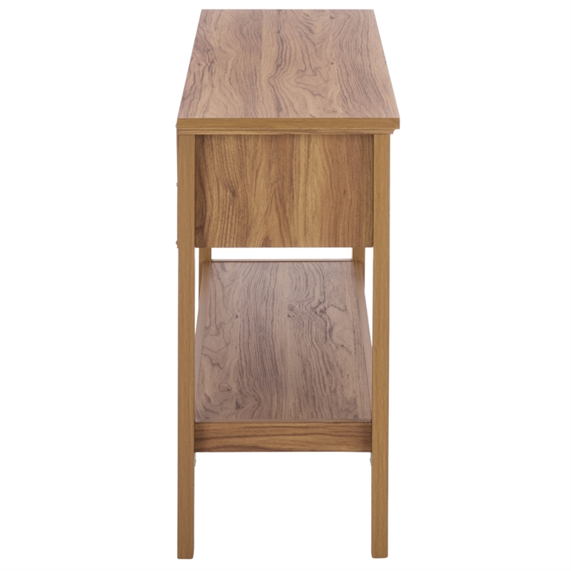 Safavieh Sondra 2 Drawer 1 Shelf Wood Console in Oak