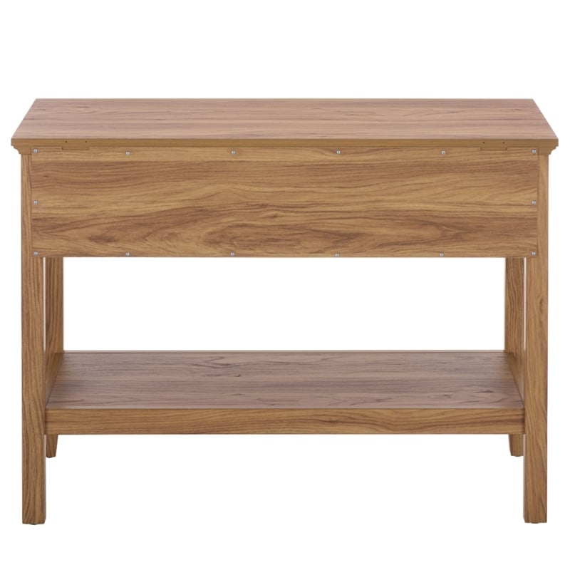 Safavieh Sondra 2 Drawer 1 Shelf Wood Console in Oak