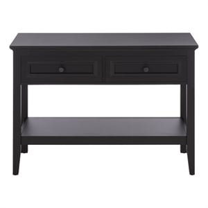 Safavieh Sondra 2 Drawer 1 Shelf Wood Console in Black