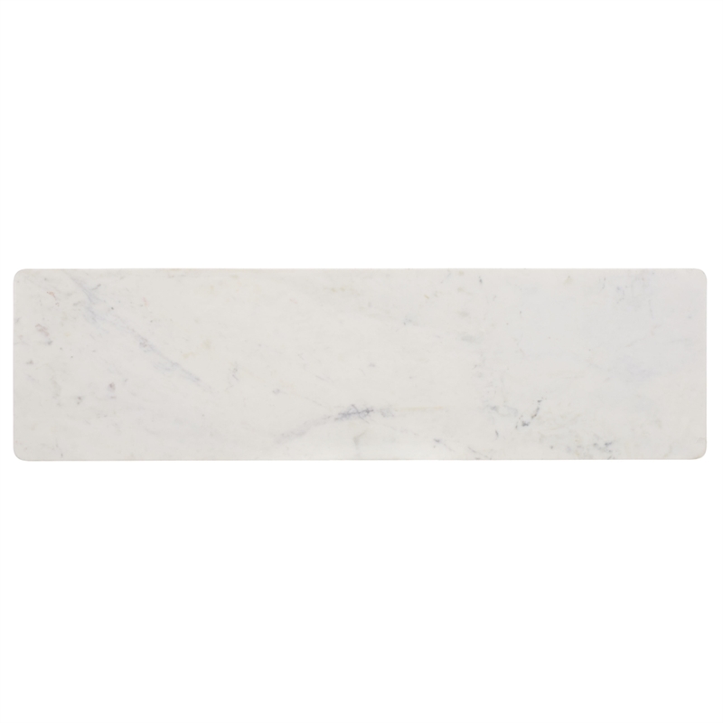 Safavieh Raisa Marble and Iron Console Table in White / Black