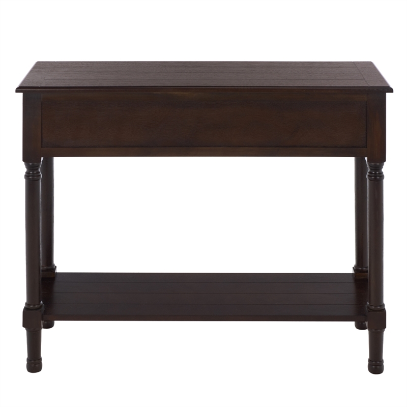 Safavieh Primrose 2 Drawer Wood Console Table in Chocolate