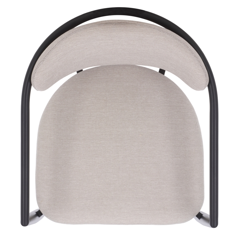 Safavieh Bethlyn Aluminum Patio Dining Chair in Black / Beige