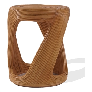 Safavieh Tyleigh Rd Rattan Accent Table in Natural