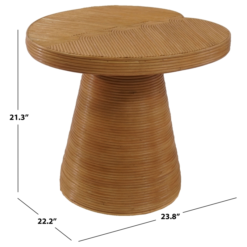 Safavieh Vyvianna Rattan Accent Table in Natural
