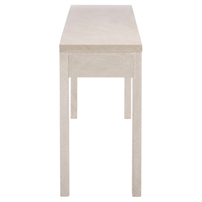 Safavieh Apis 2 Drawer Wood Console Table in White