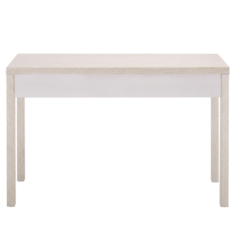 Safavieh Apis 2 Drawer Wood Console Table in White