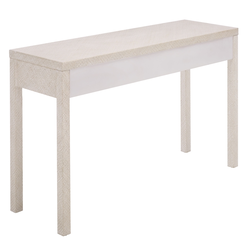 Safavieh Apis 2 Drawer Wood Console Table in White