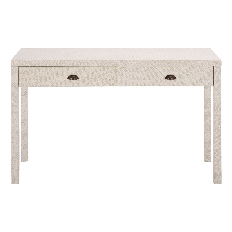 Safavieh Apis 2 Drawer Wood Console Table in White