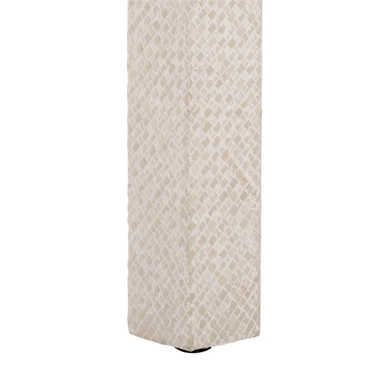 Safavieh Apis Large 2 Shelf Wood Console Table in White
